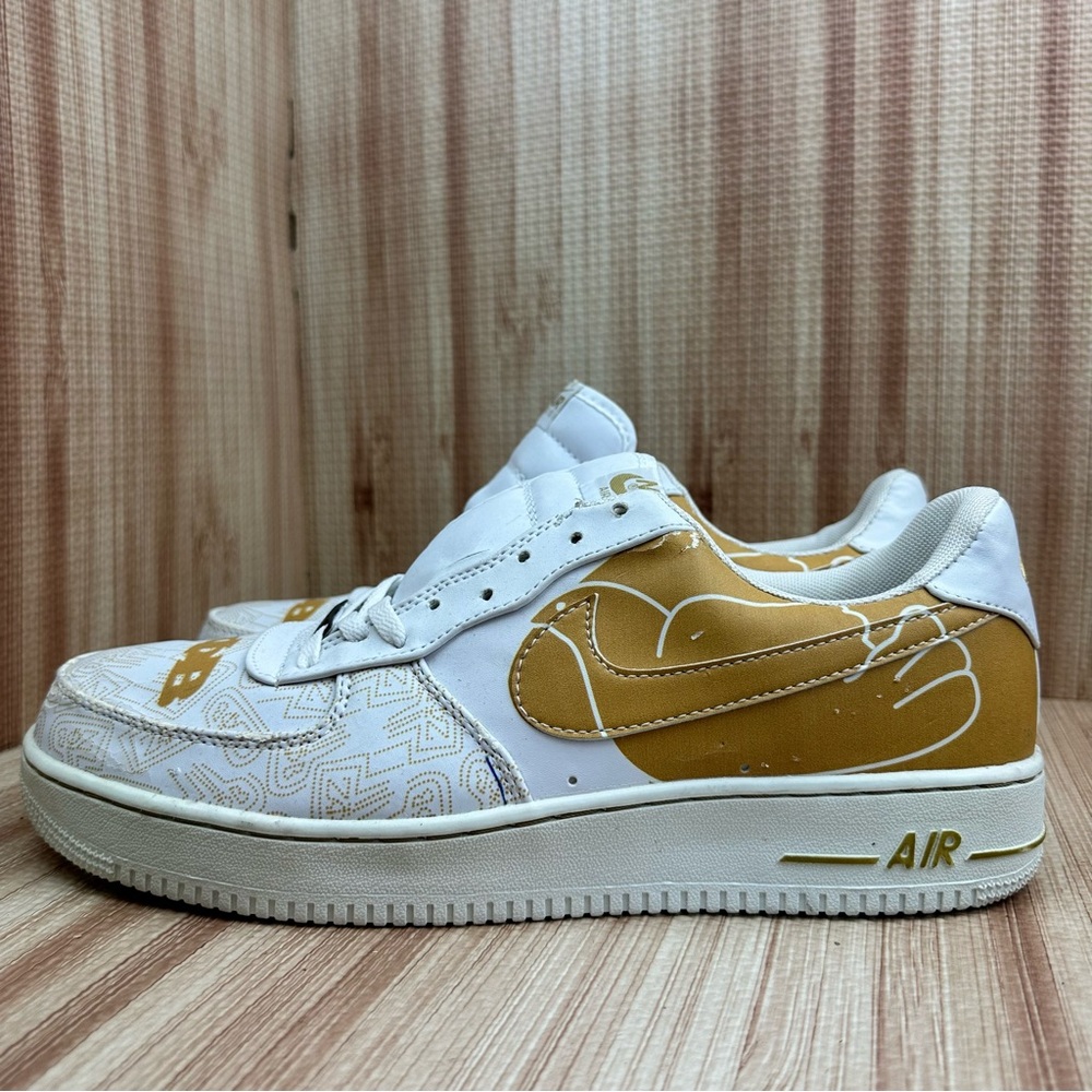 Nike Air Force 1 Size 13 US Customized Gold White Dove 307334-181